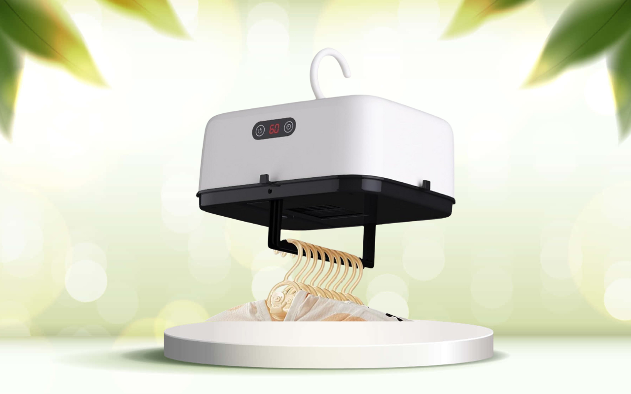 Asciugatrice portatile compatta: asciuga ovunque i tuoi capi in tempi record
